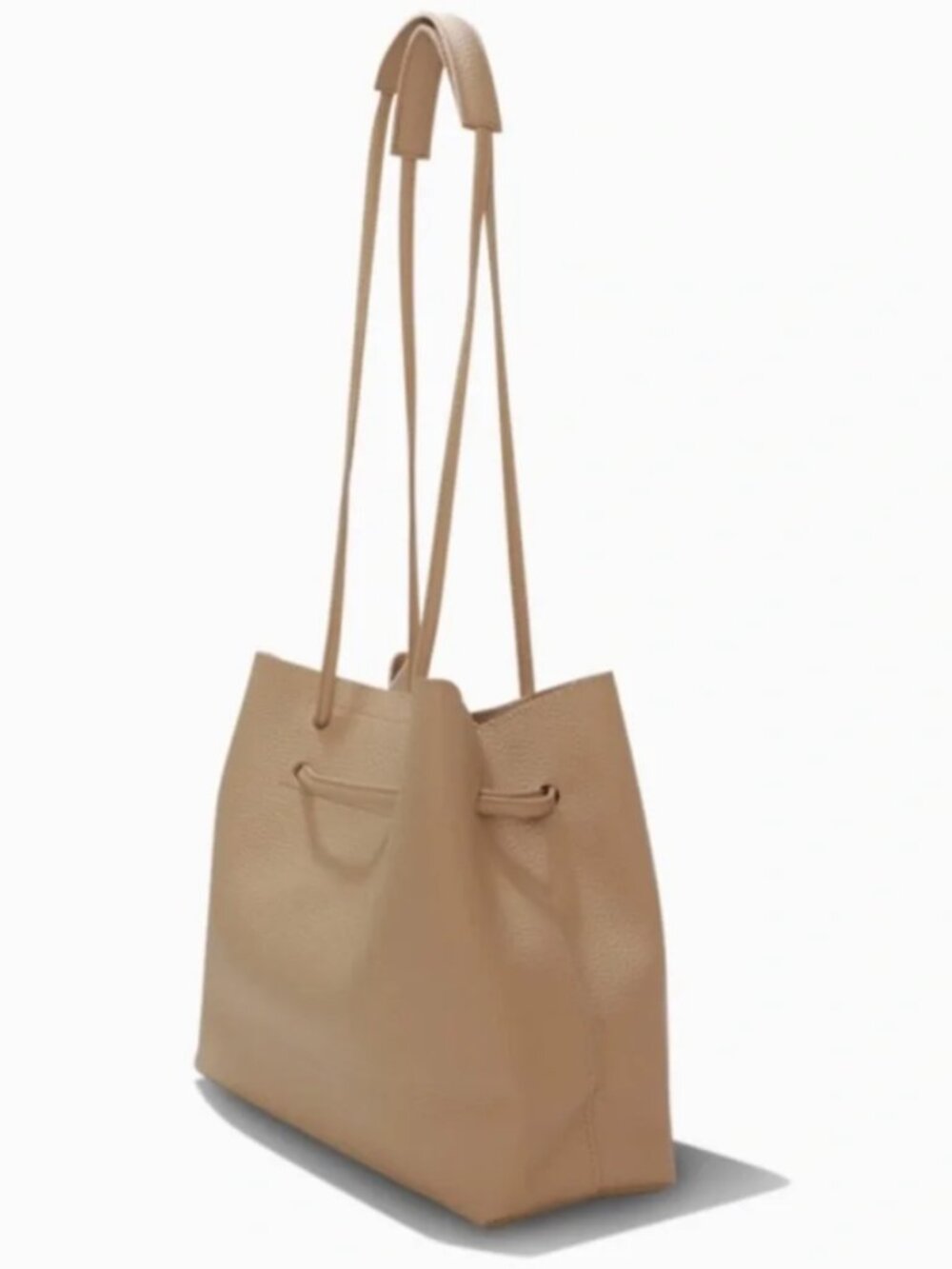 8 Other Reasons Vegan Leather Slouchy Bucket Tote Bag Taupe Neutral Minimal NWT
